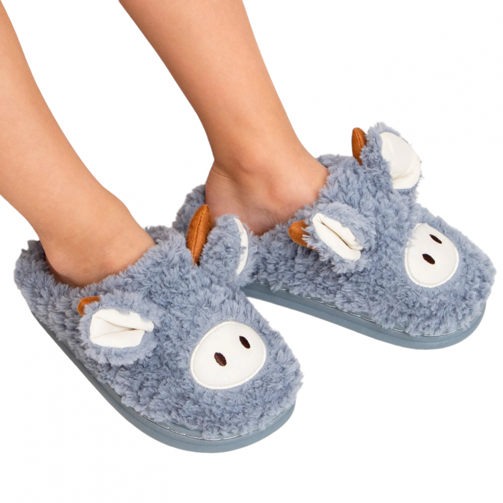 Kids Winter Slippers Sheep Green