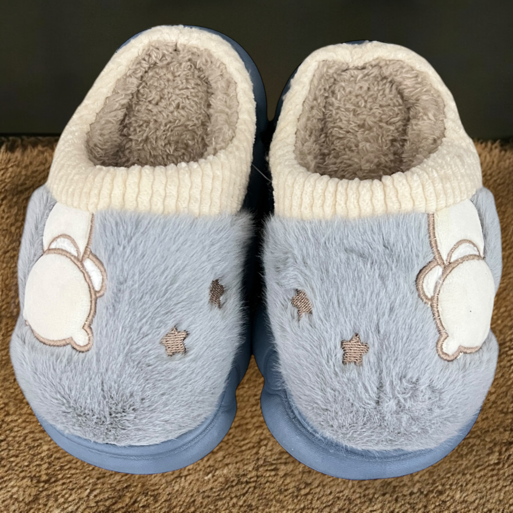 Kids Winter Slippers Bear Body Blue