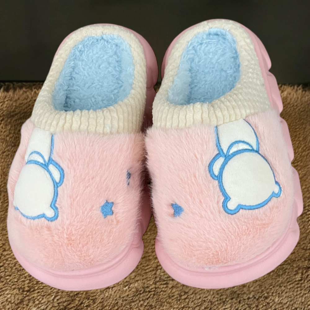 Kids Winter Slippers Bear Body Pink