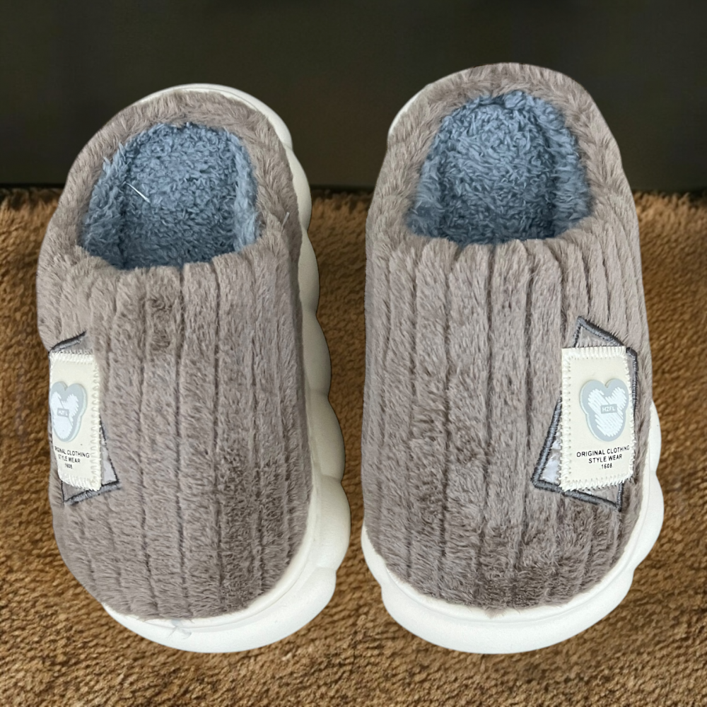 Kids Winter Slippers Bear Style Brown