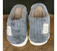 Kids Winter Slippers Bear Style Grey