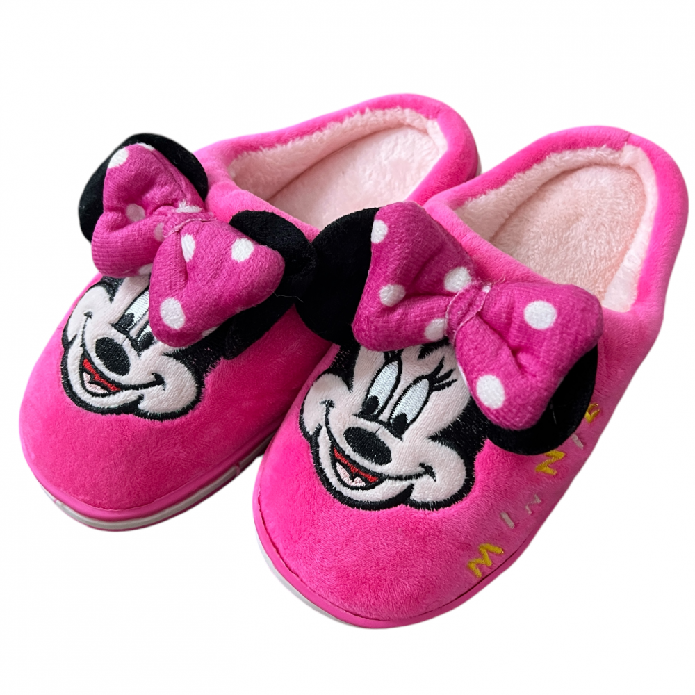 Kids Winter Slippers Minnie Pink