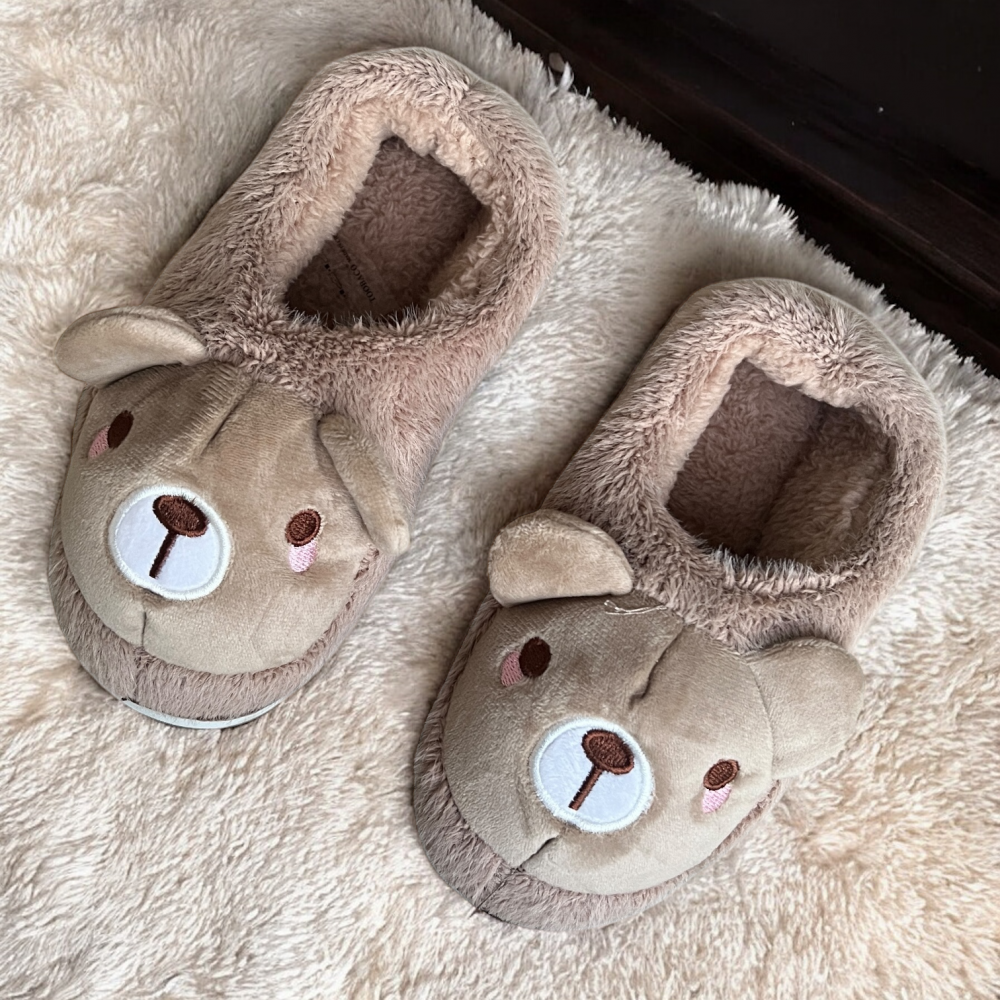 Kids Winter Slippers - Mouse Beige