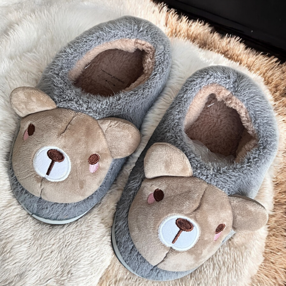 Kids Winter Slippers - Mouse Grey