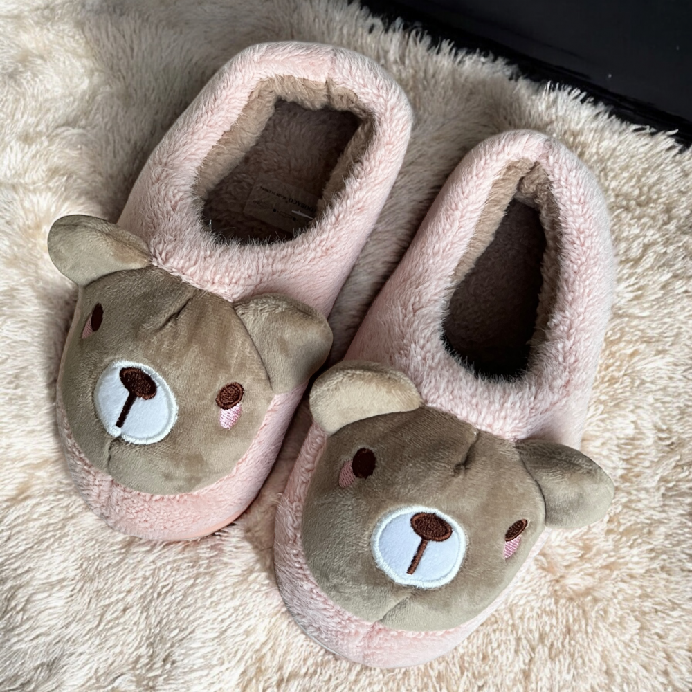 Kids Winter Slippers - Mouse Pink