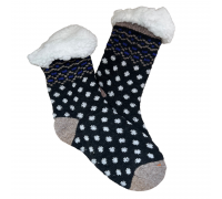 Kids Home Winter Socks Dots Black