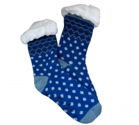 Kids Home Winter Socks Dots Blue