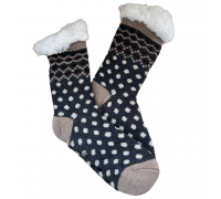 Kids Home Winter Socks Dots Dark Grey