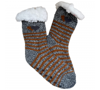 Kids Home Winter Socks Hearts Dark Grey