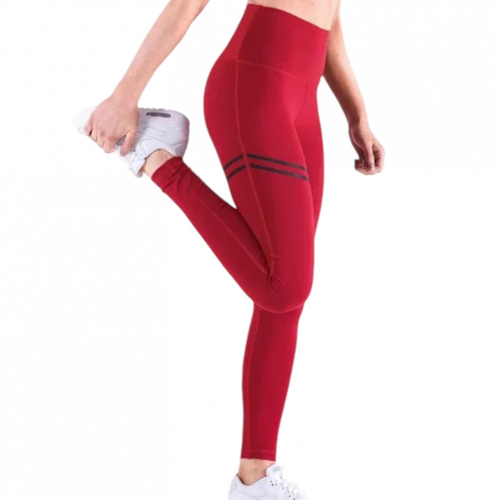 Woman Sports Leggings Jogging Red