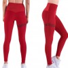 Woman Sports Leggings Jogging Red