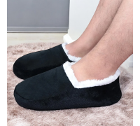 Men Indoor Winter Slippers Soft Classic Black