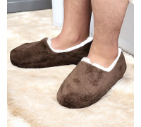 Men Indoor Winter Slippers Soft Classic Brown