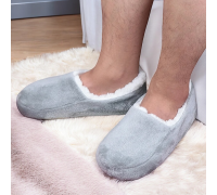 Men Indoor Winter Slippers Soft Classic Grey