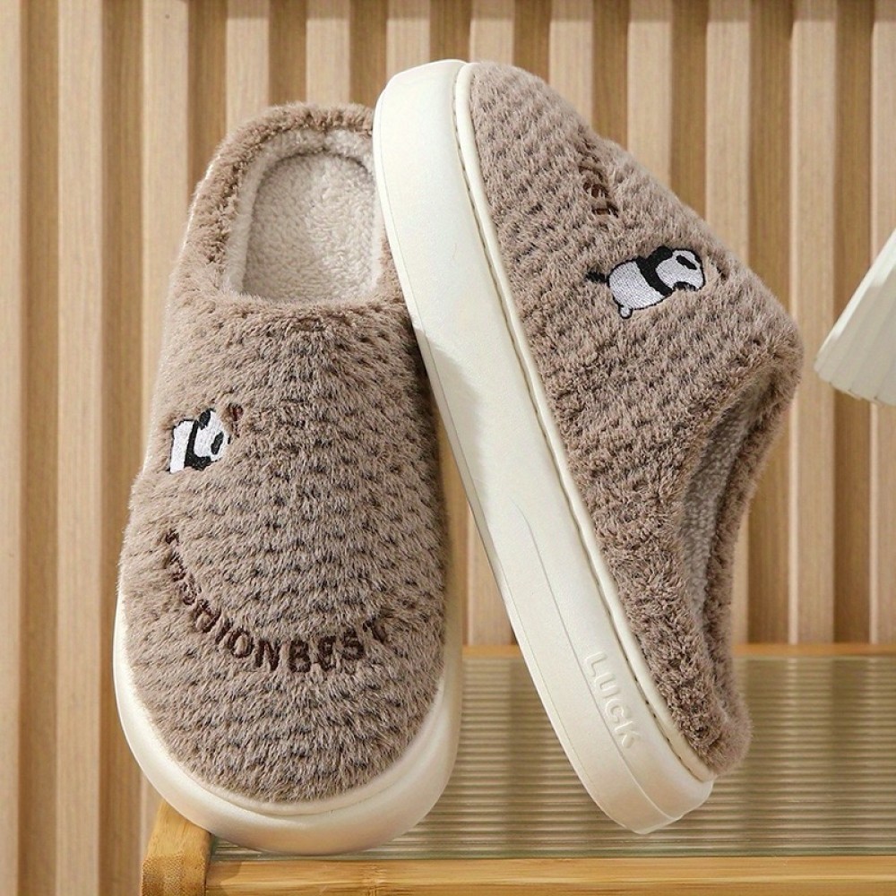 Men Winter Slippers Fashion Best Brown