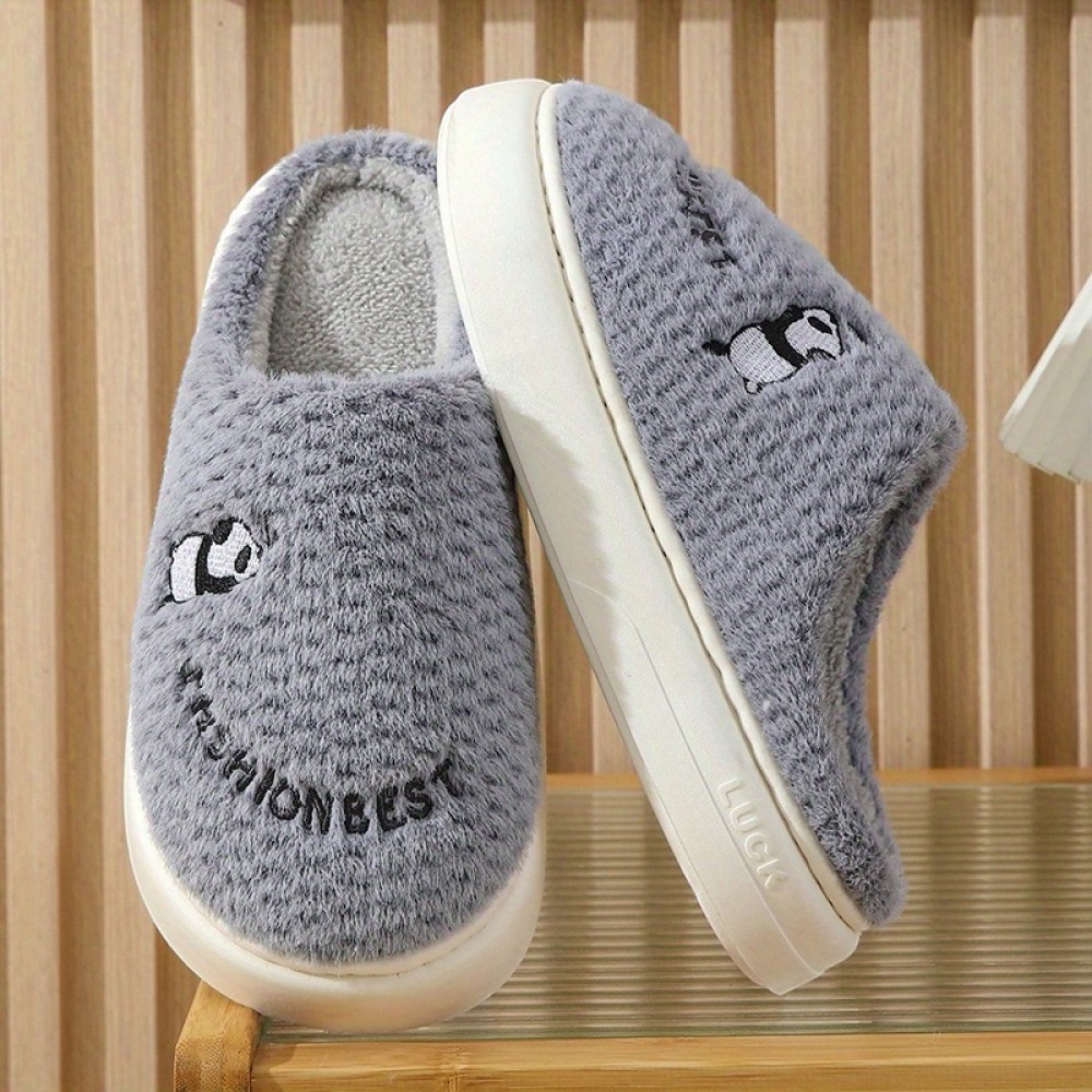 Men Winter Slippers Fashion Best Grey