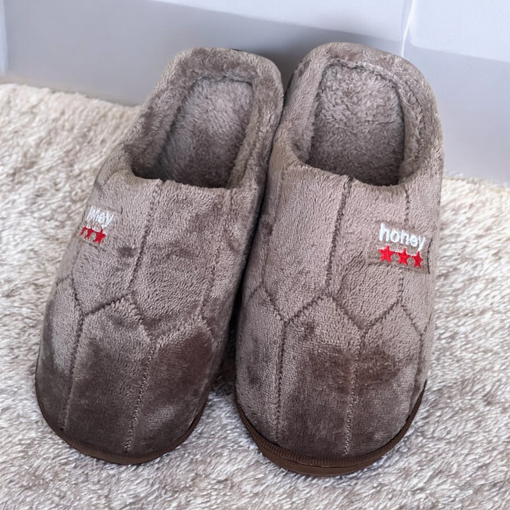 Men Winter Slippers Honey Brown