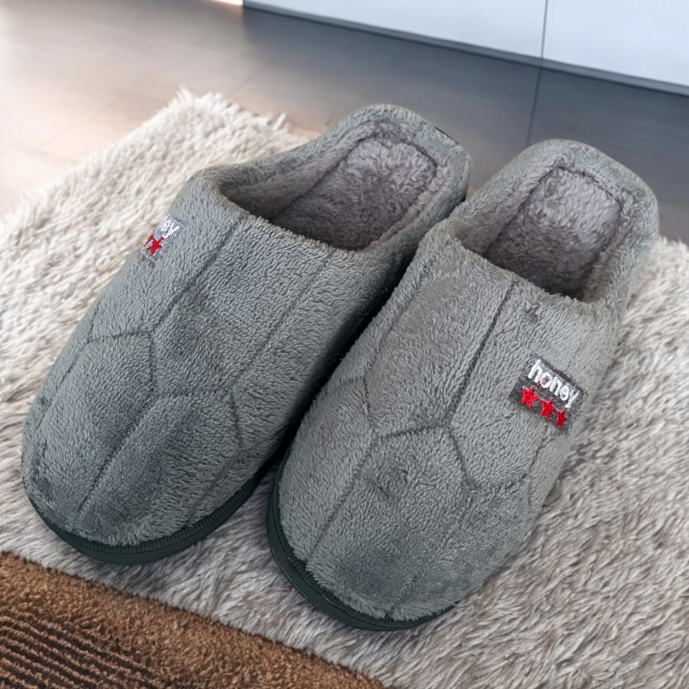 Men Winter Slippers Honey Grey