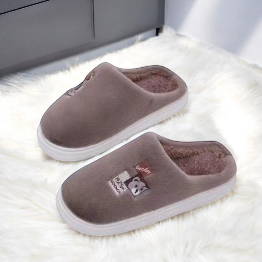 Men Winter Slippers Lucky Brown