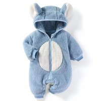 Toddler Winter Onesie Pyjama Fleece Bear Blue