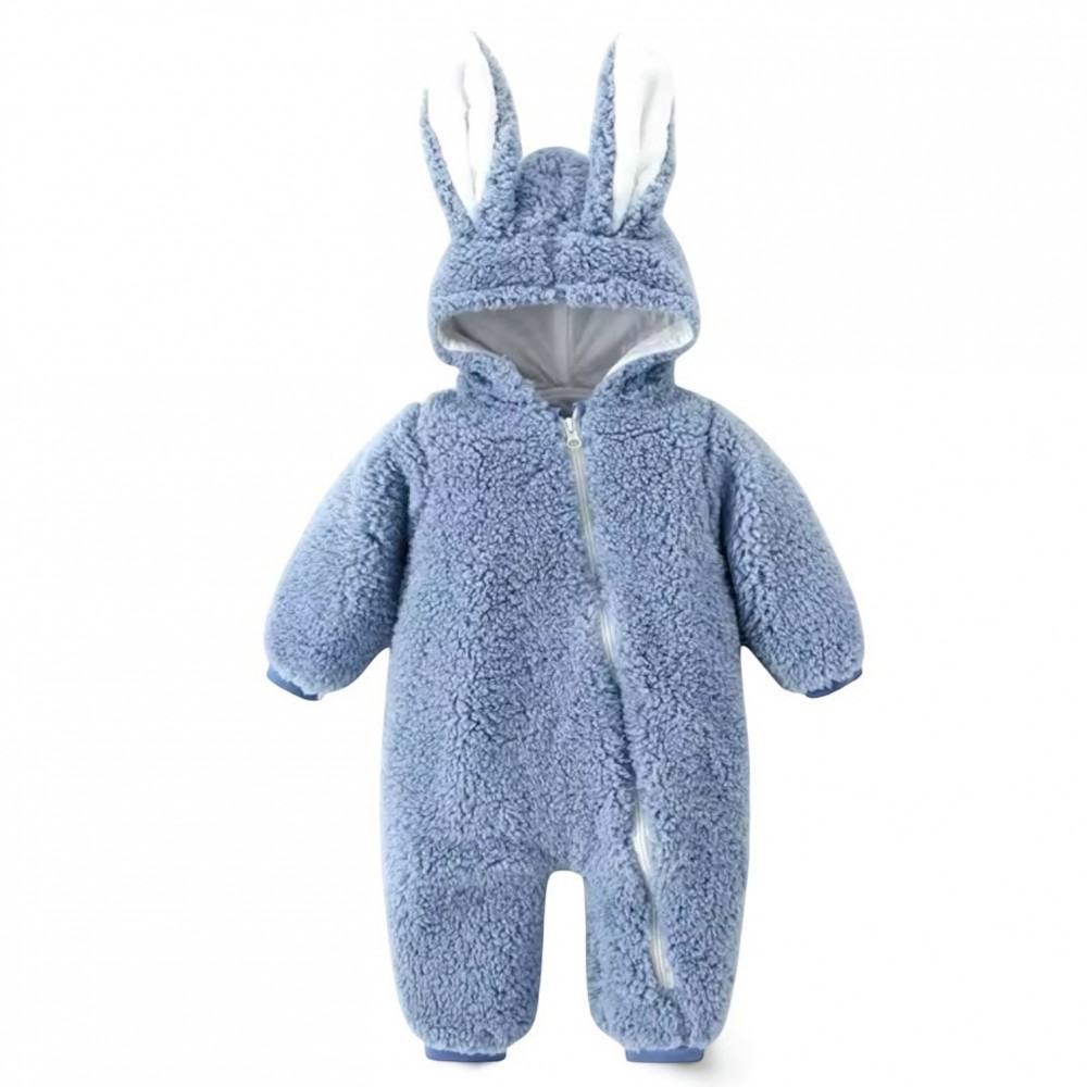 Toddler Winter Onesie Pyjama Fleece Rabbit Blue