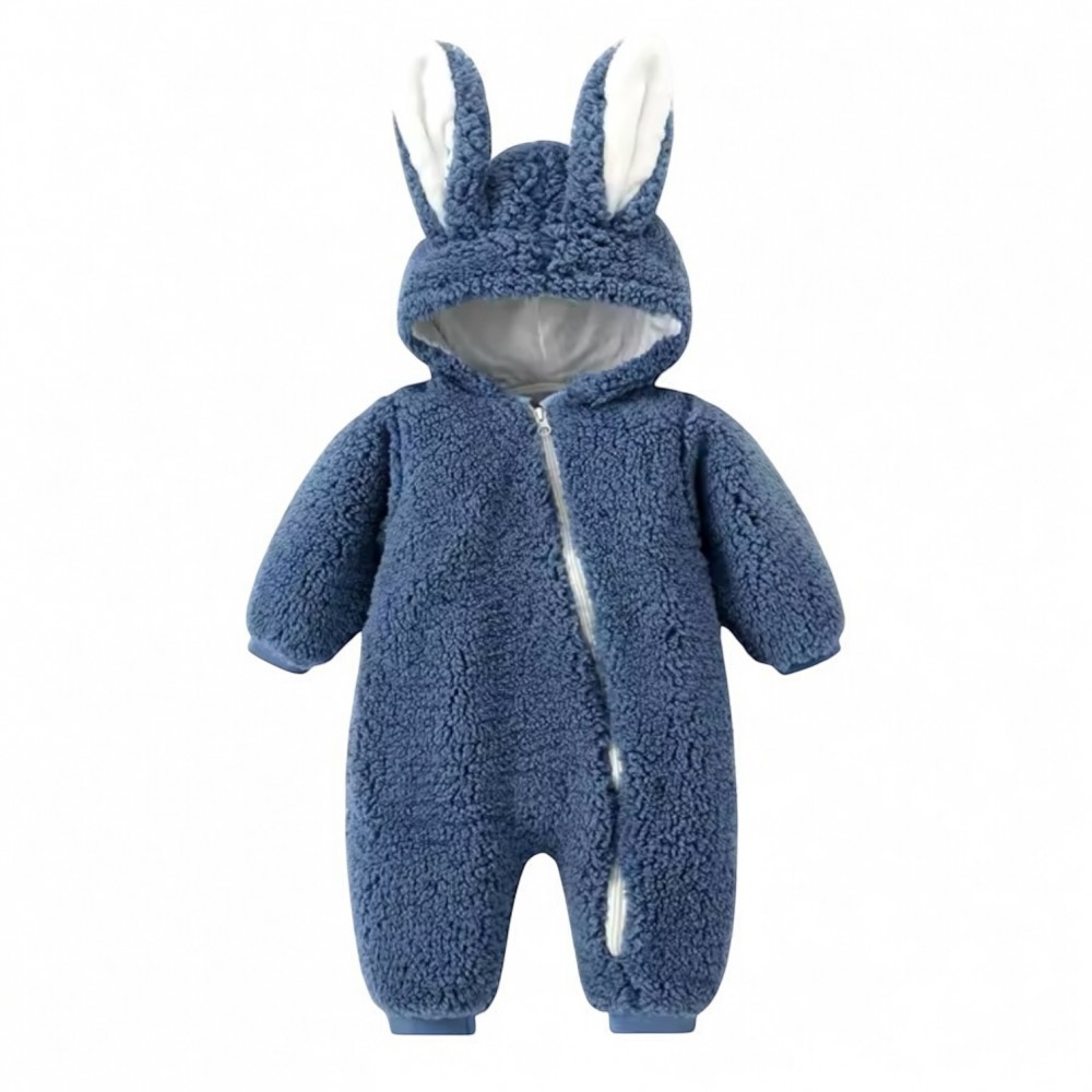 Toddler Winter Onesie Pyjama Fleece Rabbit Navy