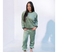 Woman Pyjamas Coral Fleece Butterfly Green - Big Sizes Available