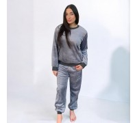 Woman Pyjamas Coral Fleece Butterfly Grey - Big Sizes Available