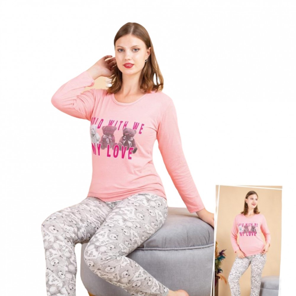 Women Pyjamas Teddy Bear Love