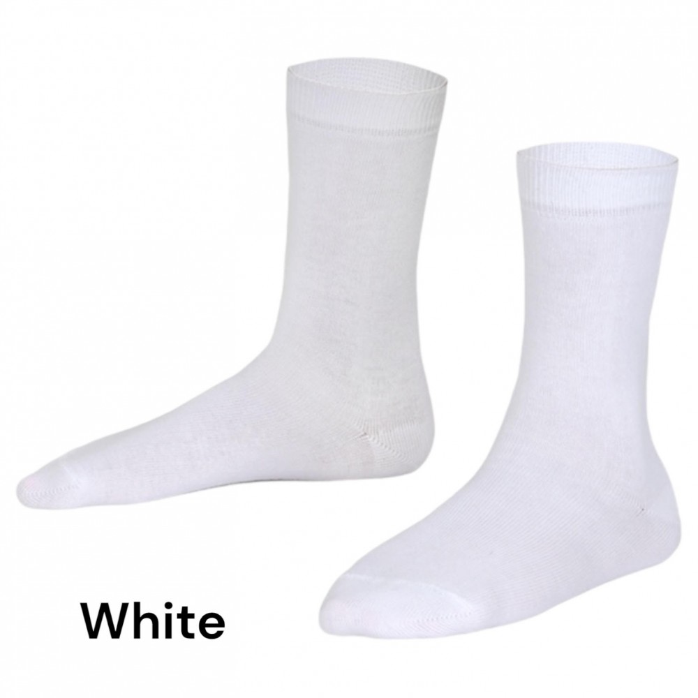 Marie France Basic Full Boy Socks White