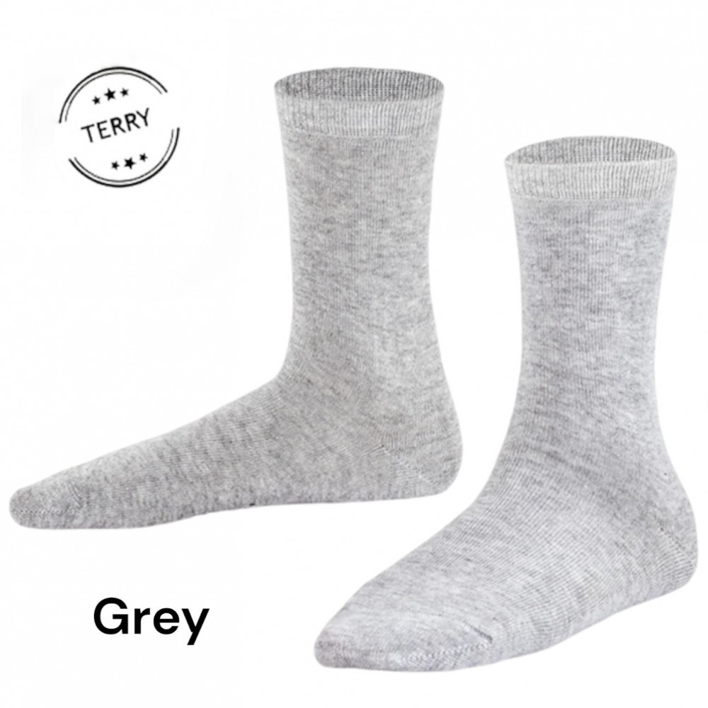 Marie France Basic Full Teen Terry Socks Grey