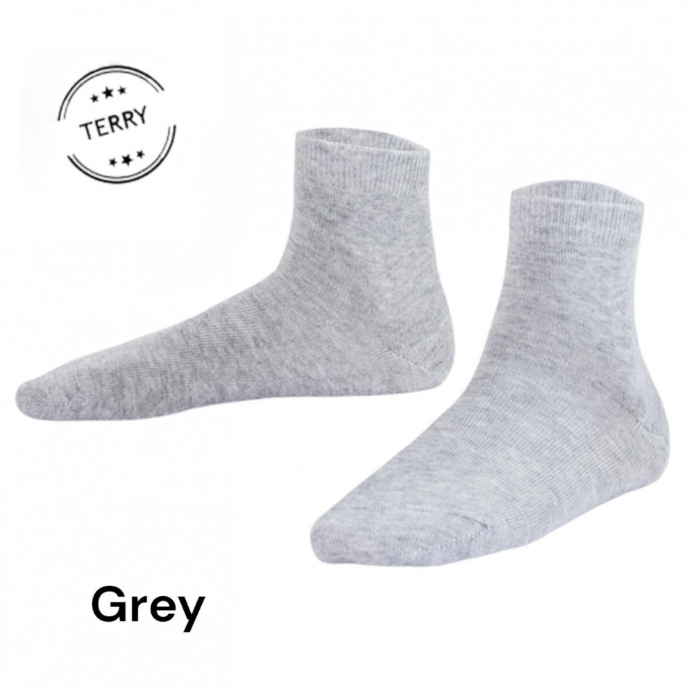 Marie France Basic Half Boy Terry Socks Grey