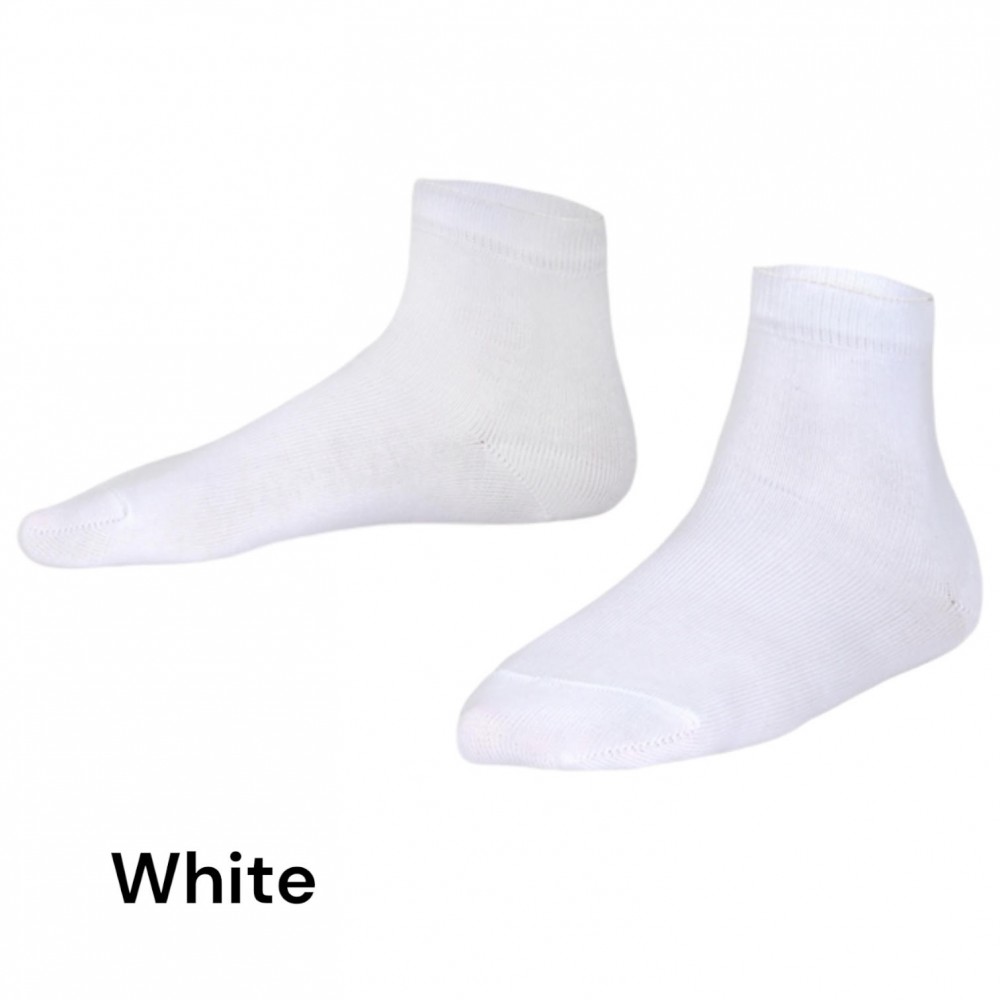 Marie France Basic Half Boy Socks White