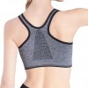 Front Zip Sports Bra Woman Push Up Black