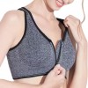 Front Zip Sports Bra Woman Push Up Black