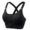 Front Zip Sportswear Bra Woman Push Up Black