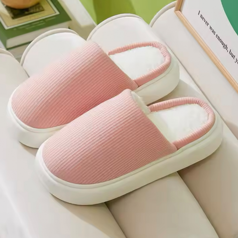 Woman Winter Slippers Cozy Pink