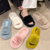 Woman Winter Slippers Faux Fur Pink