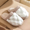 Woman Winter Slippers Fur Beige