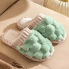 Woman Winter Slippers Fur Green