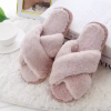 Woman Winter Slippers Furry Pink