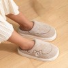 Woman Winter Slippers Line Bear Beige