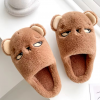 Woman Winter Slippers Plush Brown