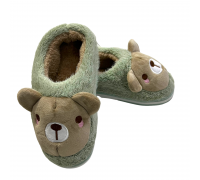 Kids Home Slippers - Mouse Green