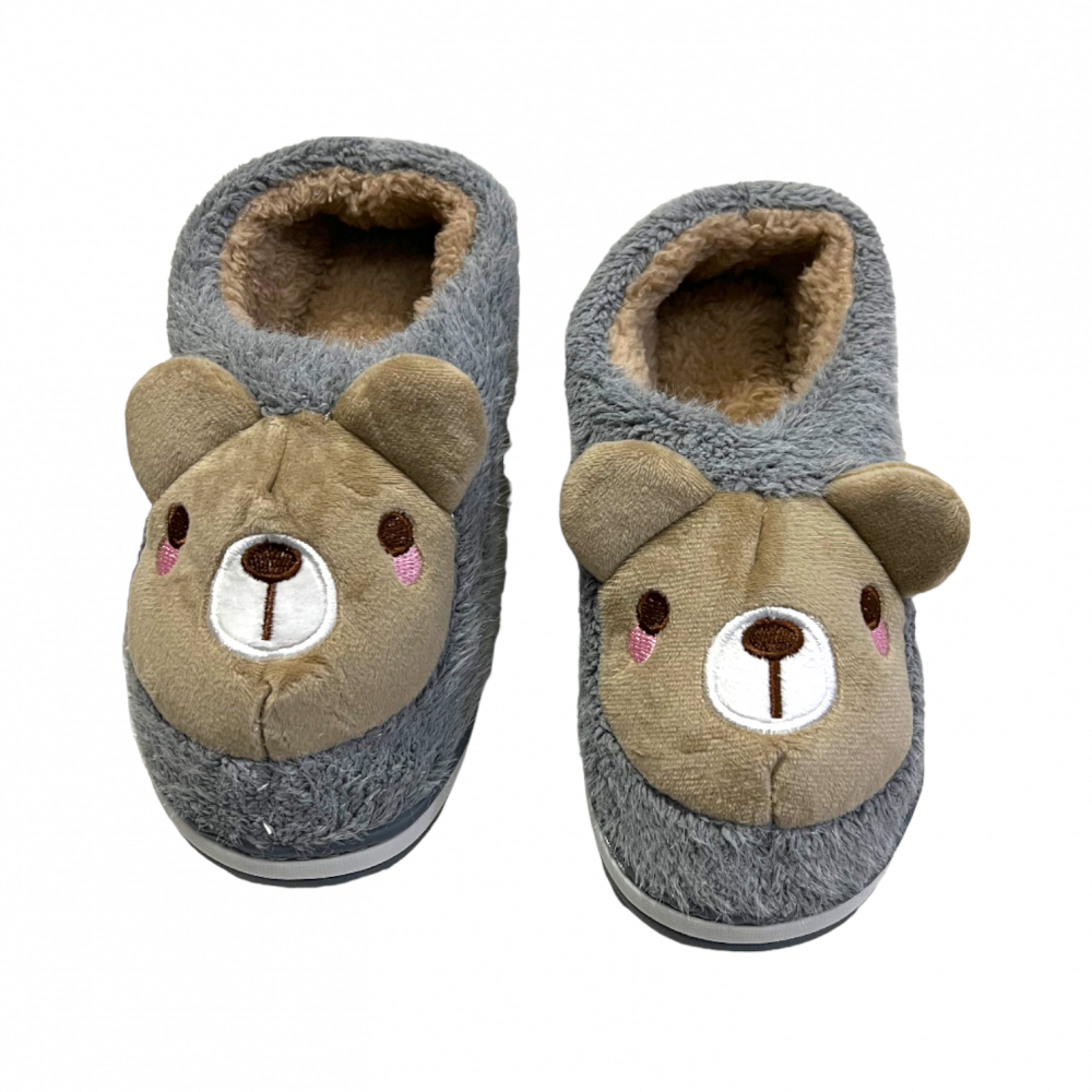 Kids Home Slippers - Mouse Grey