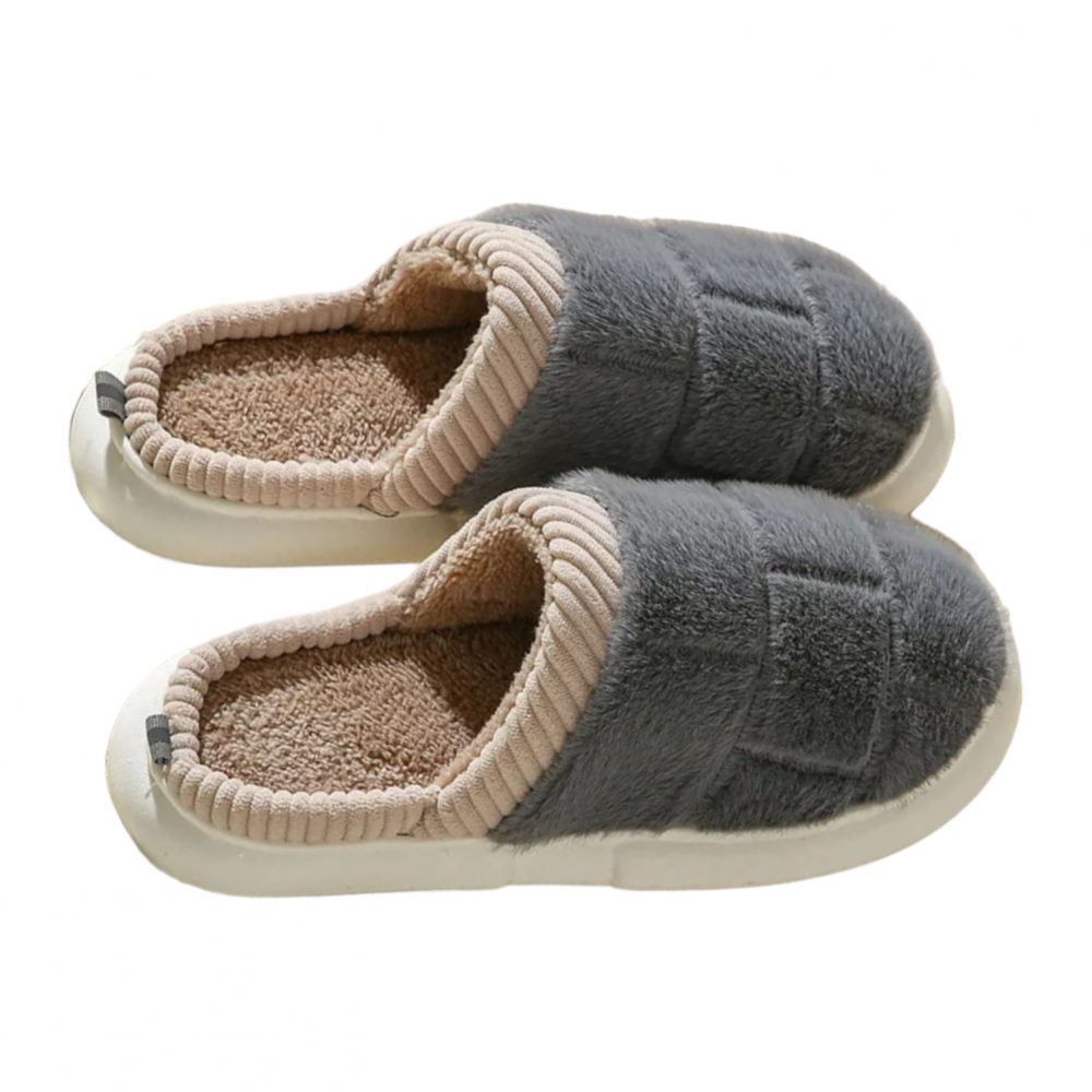 Home Slippers - Square Grey