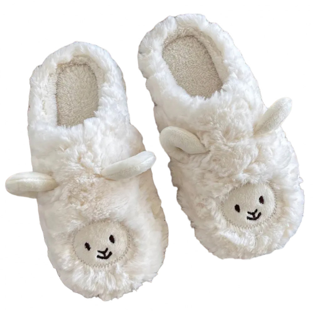 Women Home Slippers - Sheep Offwhite