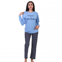 Women Pyjamas Cotton & Velvet Nothing Is Under Control