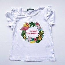Girls Shirt Hello Summer