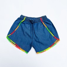 Girls Shorts Jeans Fluo